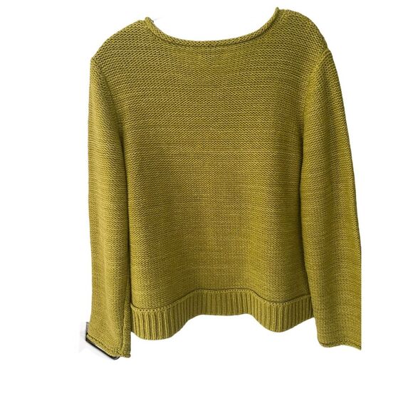 Habitat: Clothes  to Live In Green Knit Long Sleeve Sweater Sz M - Picture 10 of 14
